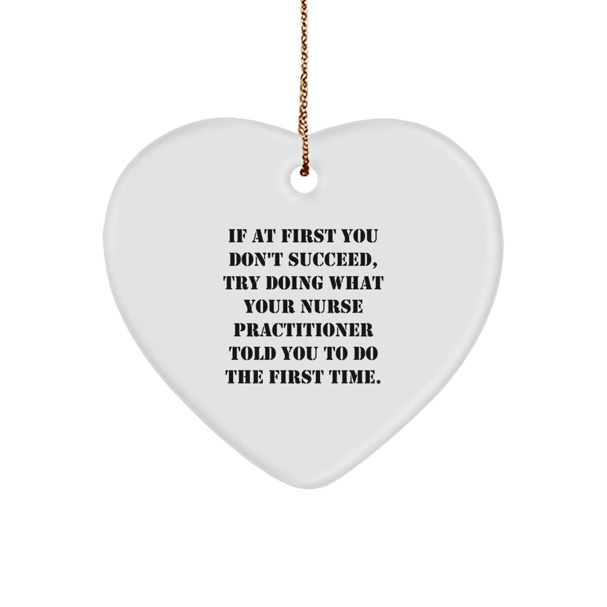 Funny Nurse Practitioner Gifts from Friends, Nurse Practitioner Heart Ornament, Christmas Unique Gifts for Nurse Practitioner - The Buy Boom
