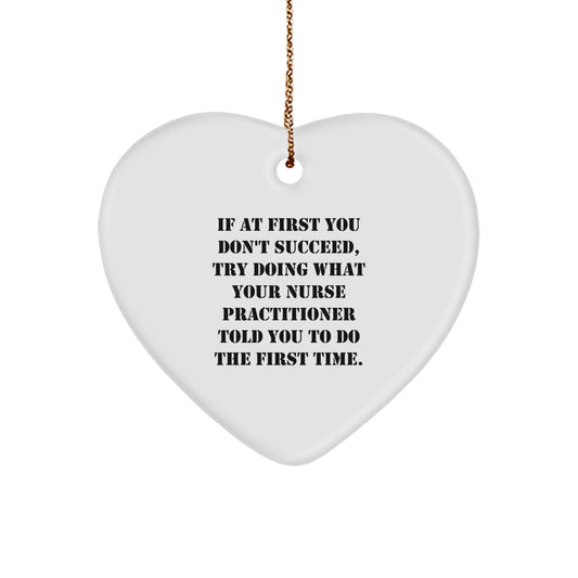Funny Nurse Practitioner Gifts from Friends, Nurse Practitioner Heart Ornament, Christmas Unique Gifts for Nurse Practitioner - The Buy Boom