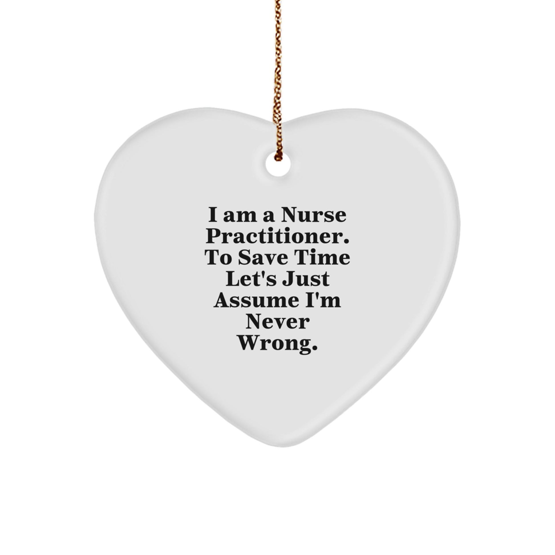 Funny Nurse Practitioner Heart Ornament Gifts from Friends and Family for Christmas Unique Decorations - The Buy Boom