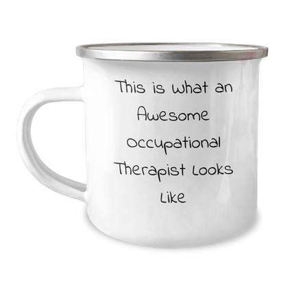 Funny Occupational Therapist Gifts from Friends for Fathers Day Camping Mug, 'This Is What An Awesome Occupational Therapist Looks Like' - The Buy Boom