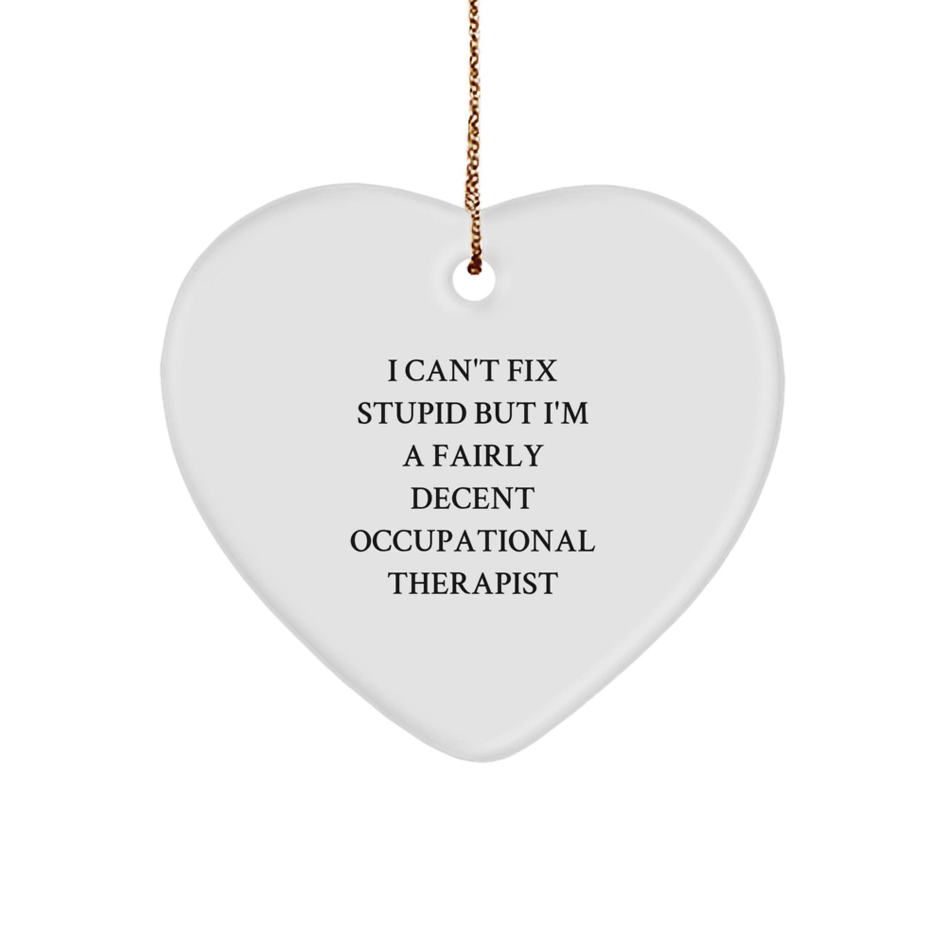 Funny Occupational Therapist Gifts from Friends, Occupational Therapist Heart Ornament, Christmas Unique Gifts for Occupational Therapist - The Buy Boom