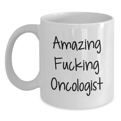 Funny Oncologist Gifts from Men to Women, White Christmas Unique Coffee Mugs with Amazing F - king Oncologist Quote, Ideal Gift for Oncologist Friends and Family - The Buy Boom