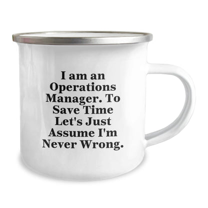 Funny Operations Manager Camping Mug Gifts for Men from Friends Christmas Unique Presents - The Buy Boom