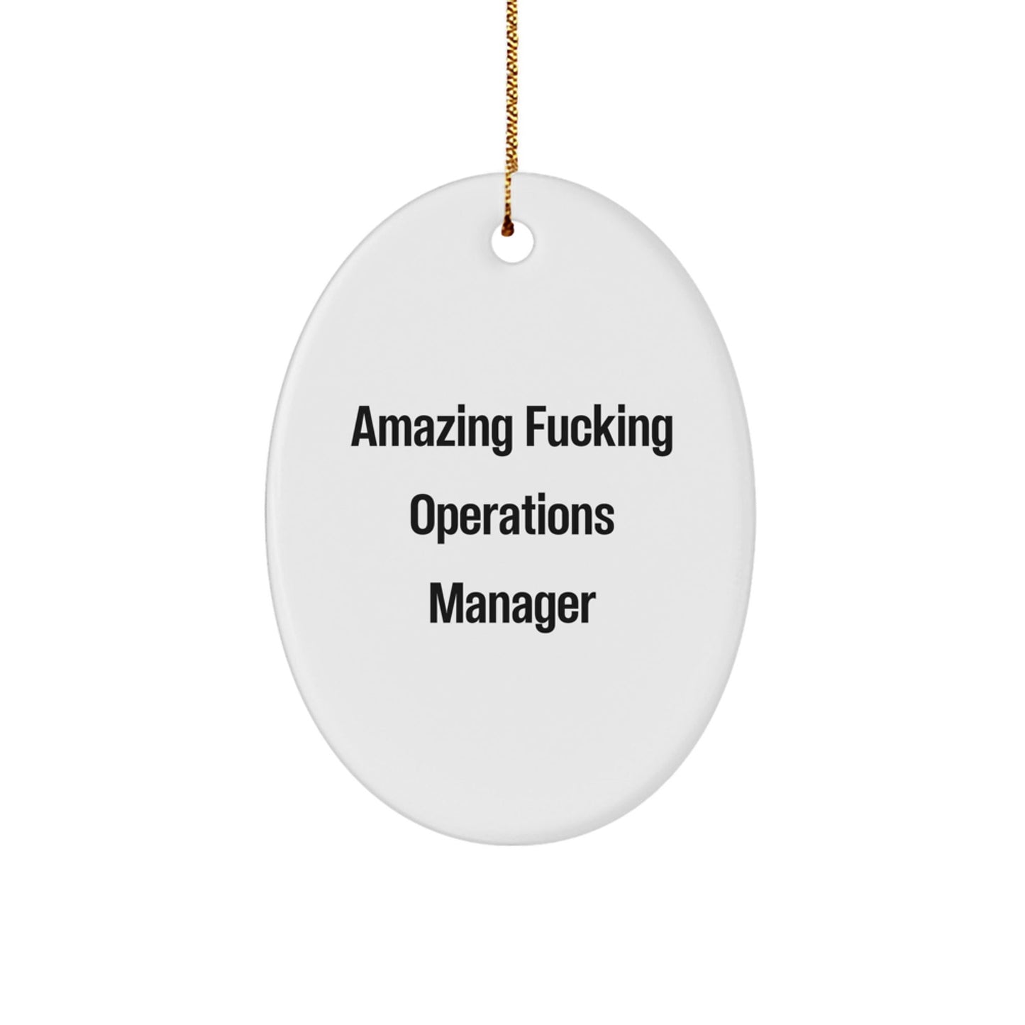 Funny Operations Manager Gifts for Him Christmas Unique Oval Ornament from Colleagues, Coworkers - The Buy Boom