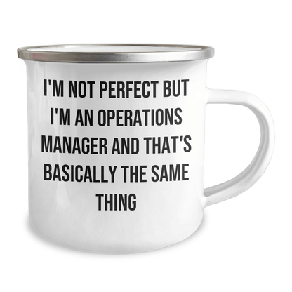 Funny Operations Manager Gifts for Him - I'm Not Perfect Camping Mug, Father's Day Unique Gifts from Family to Operations Manager - The Buy Boom