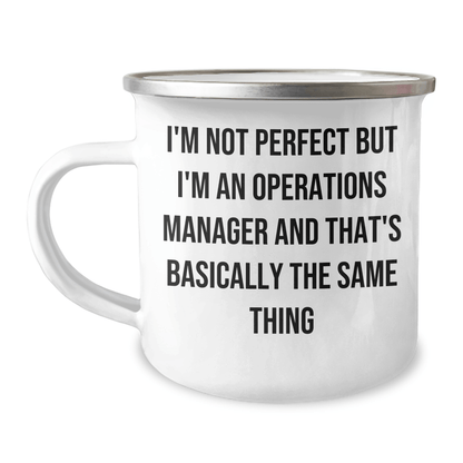 Funny Operations Manager Gifts for Him - I'm Not Perfect Camping Mug, Father's Day Unique Gifts from Family to Operations Manager - The Buy Boom