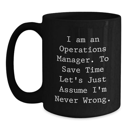Funny Operations Manager Gifts for Men, Unique Black Coffee Mug Christmas Unique Gifts from Family, Friends, Coworkers - The Buy Boom