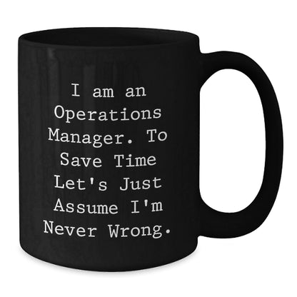 Funny Operations Manager Gifts for Men, Unique Black Coffee Mug Christmas Unique Gifts from Family, Friends, Coworkers - The Buy Boom