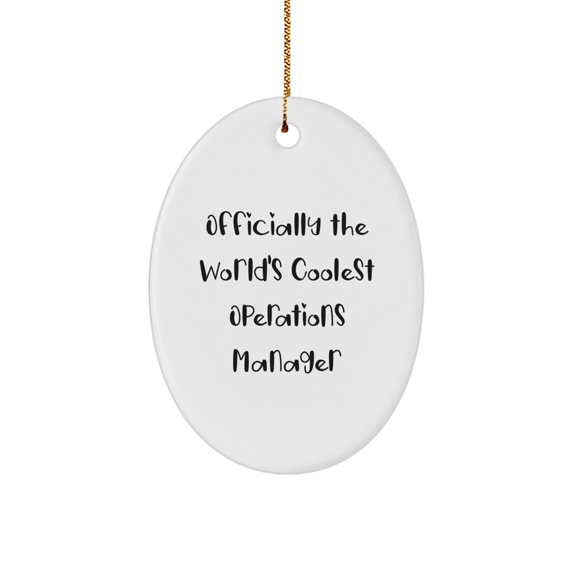 Funny Operations Manager Gifts for Women, Oval Ornament Officially The World's Coolest Operations Manager, Christmas Unique Presents - The Buy Boom