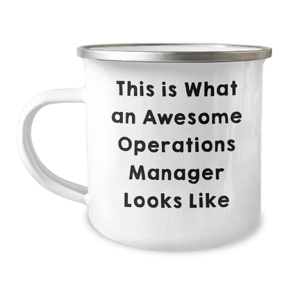 Funny Operations Manager Gifts from Family - This Is What An Awesome Operations Manager Looks Like - 12 oz Stainless Steel Camping Mug for Men - The Buy Boom