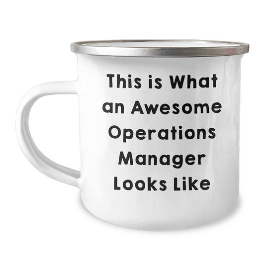 Funny Operations Manager Gifts from Family - This Is What An Awesome Operations Manager Looks Like - 12 oz Stainless Steel Camping Mug for Men - The Buy Boom