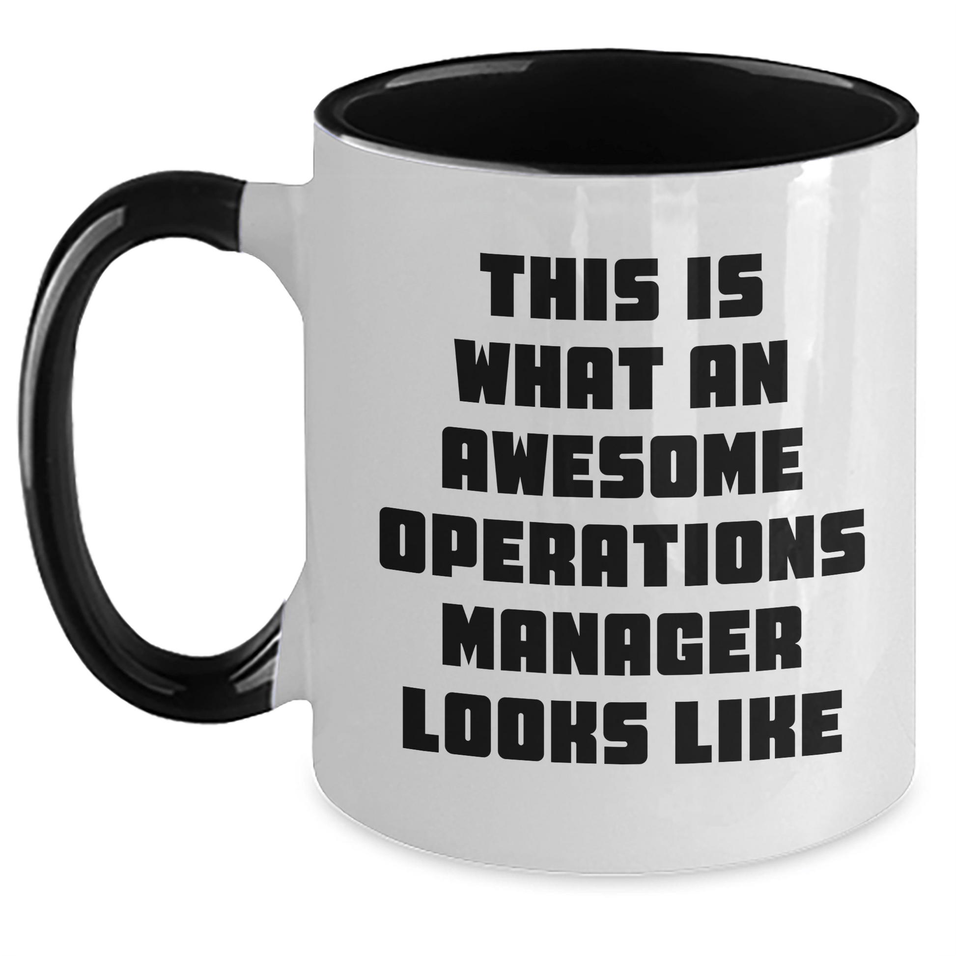Funny Operations Manager Gifts from Friends for Him - This Is What An Awesome Operations Manager Looks Like Two Tone Coffee Mug for Dad's Special Day - The Buy Boom