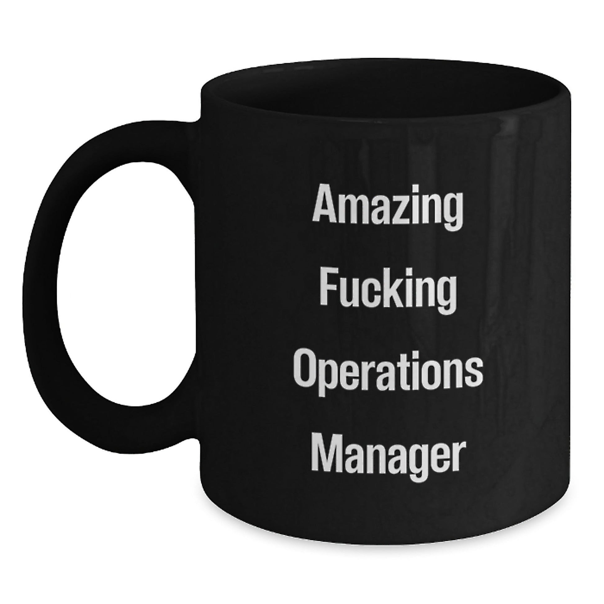 Funny Operations Manager Gifts from Men, Christmas Unique Gifts for Operations Manager, Black Coffee Mug with 'Amazing F - king Operations Manager' Quote - The Buy Boom