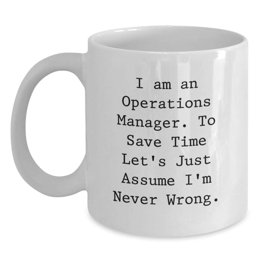 Funny Operations Manager White Coffee Mug Gifts for Men from Coworkers - Christmas Unique Gifts - The Buy Boom