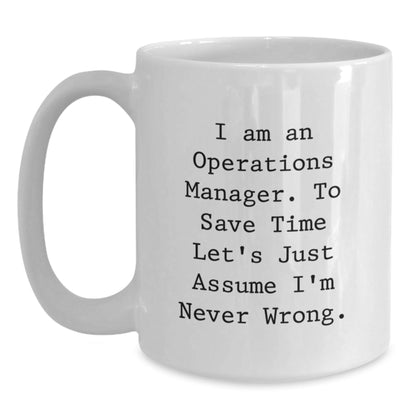 Funny Operations Manager White Coffee Mug Gifts for Men from Coworkers - Christmas Unique Gifts - The Buy Boom