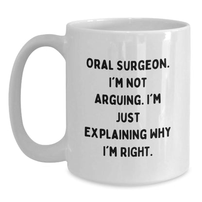 Funny Oral Surgeon Gifts for Men from Family, White Coffee Mug Unique Christmas Memorable Presents - The Buy Boom