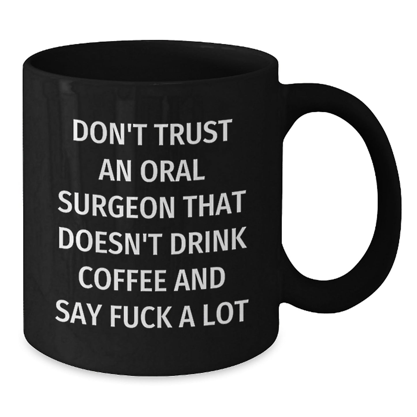 Funny Oral Surgeon Gifts from Friends and Coworkers, Unique Black Coffee Mug for Oral Surgeon, Christmas Unique Gifts - The Buy Boom