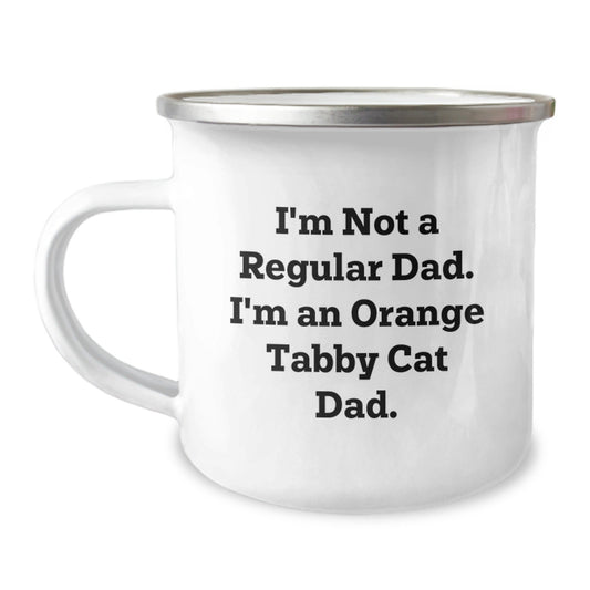 Funny Orange Tabby Cat Dad Gifts for Men - Orange Tabby Cat Camping Mug, Gifts from Dad to Orange Tabby Cat Lover, Birthday Unique Gifts - The Buy Boom