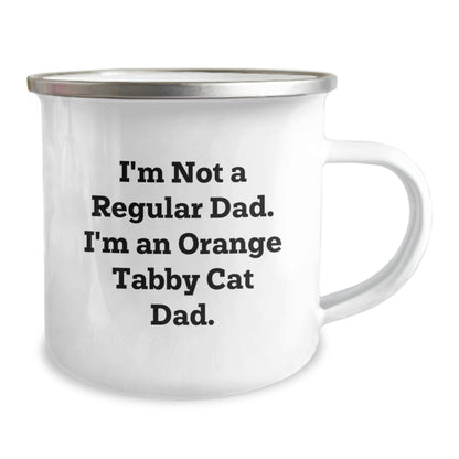 Funny Orange Tabby Cat Dad Gifts for Men - Orange Tabby Cat Camping Mug, Gifts from Dad to Orange Tabby Cat Lover, Birthday Unique Gifts - The Buy Boom