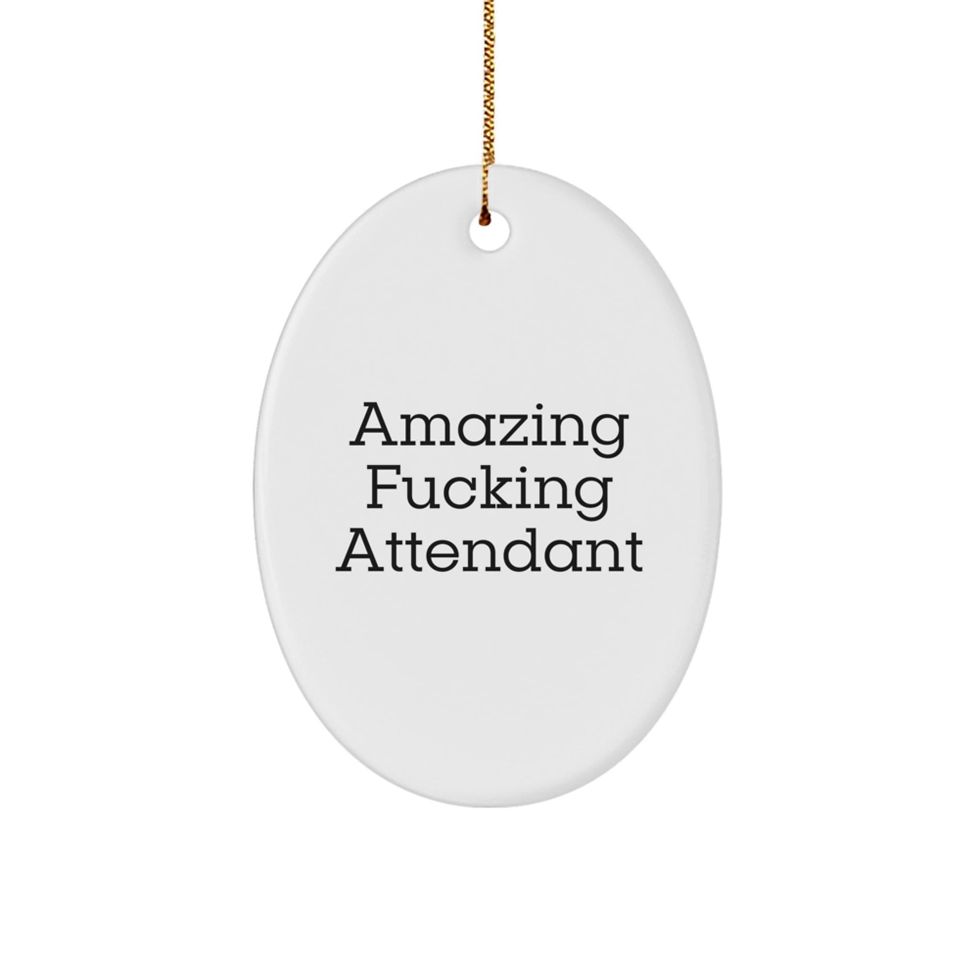 Funny Oval Ornament Gifts for Attendant Men - Gifts from Friends and Family for Christmas Unique Decorations - The Buy Boom