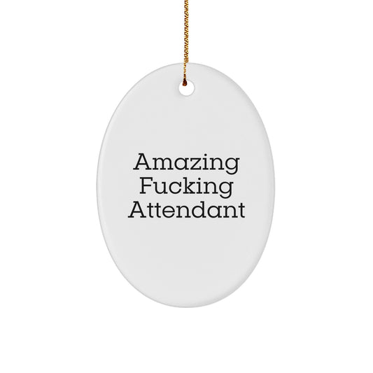 Funny Oval Ornament Gifts for Attendant Men - Gifts from Friends and Family for Christmas Unique Decorations - The Buy Boom