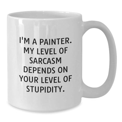Funny Painter Gifts from Friends, Inspirational White Coffee Mug for Painter, Christmas Unique Gift - The Buy Boom