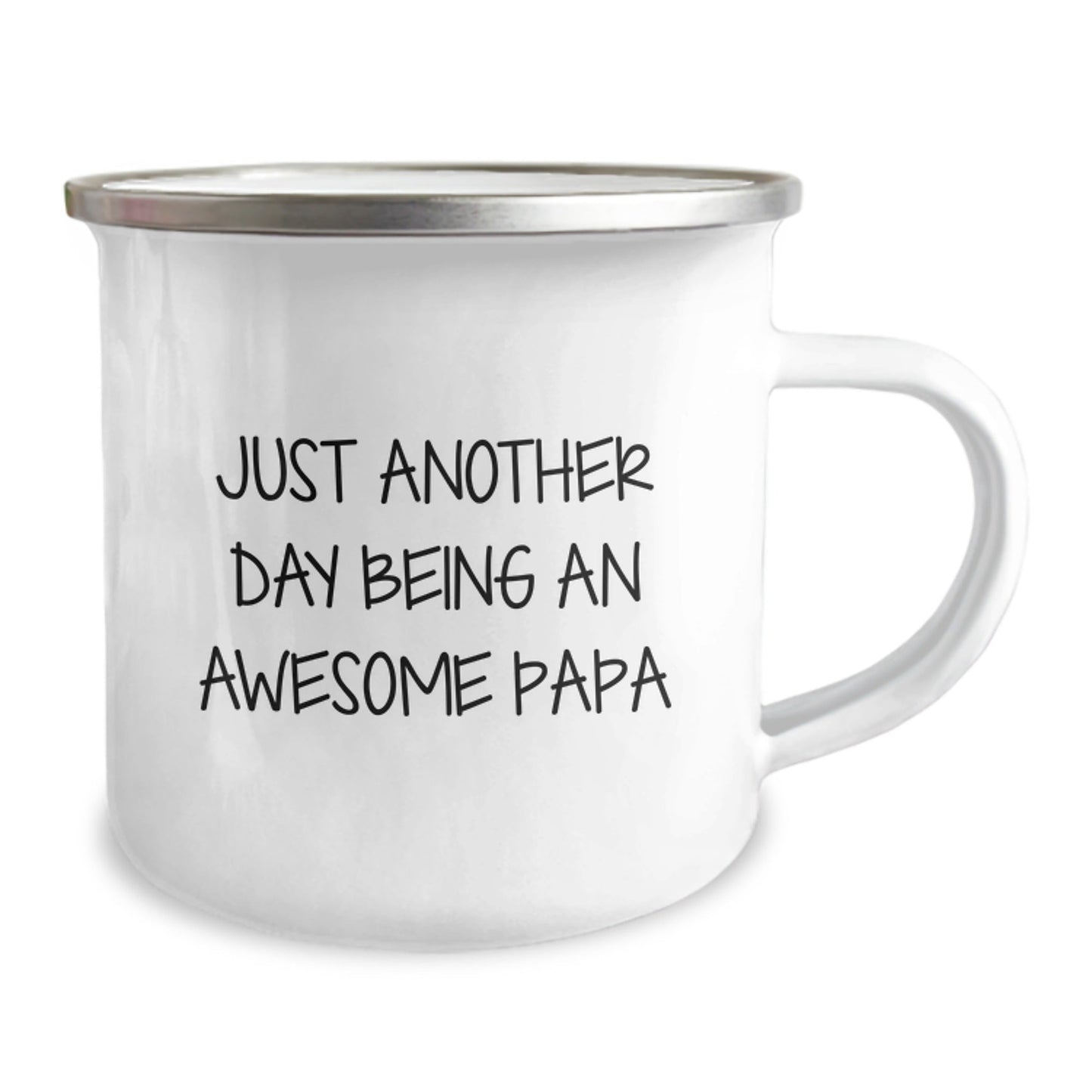 Funny Papa Gifts for Men, Camping Mugs with Just Another Day Being An Awesome Papa Quote, Christmas Unique Presents from Dad to Son - The Buy Boom