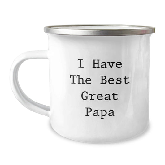 Funny Papa Gifts from Family - 'I Have The Best Great Papa' Camping Mug for Daddy's Birthday - The Buy Boom