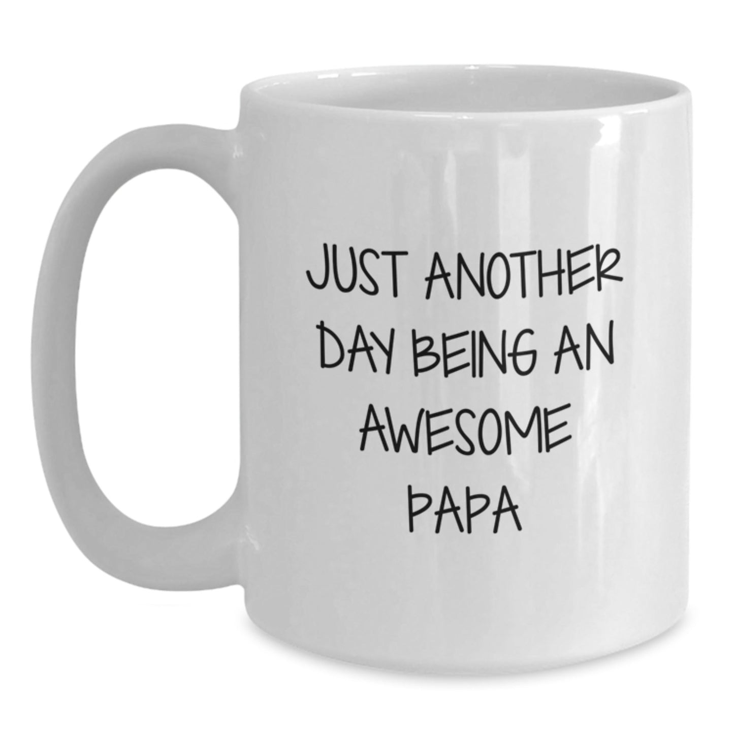 Funny Papa Gifts from Family, White Coffee Mug for Men, Christmas Unique Mugs with Just Another Day Being An Awesome Papa Quote - The Buy Boom