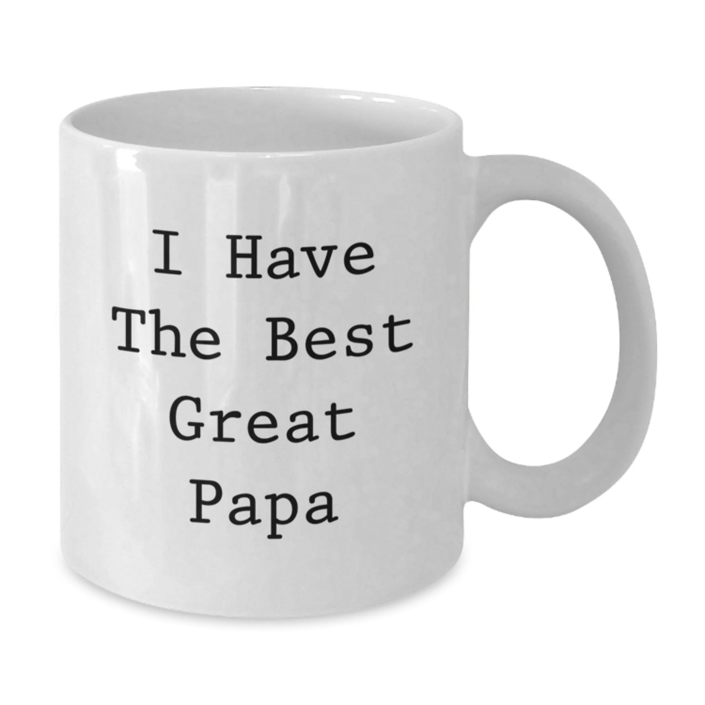 Funny Papa Gifts from Friends, White Coffee Mugs for Papa's Birthday, I Have The Best Great Papa Quote - The Buy Boom