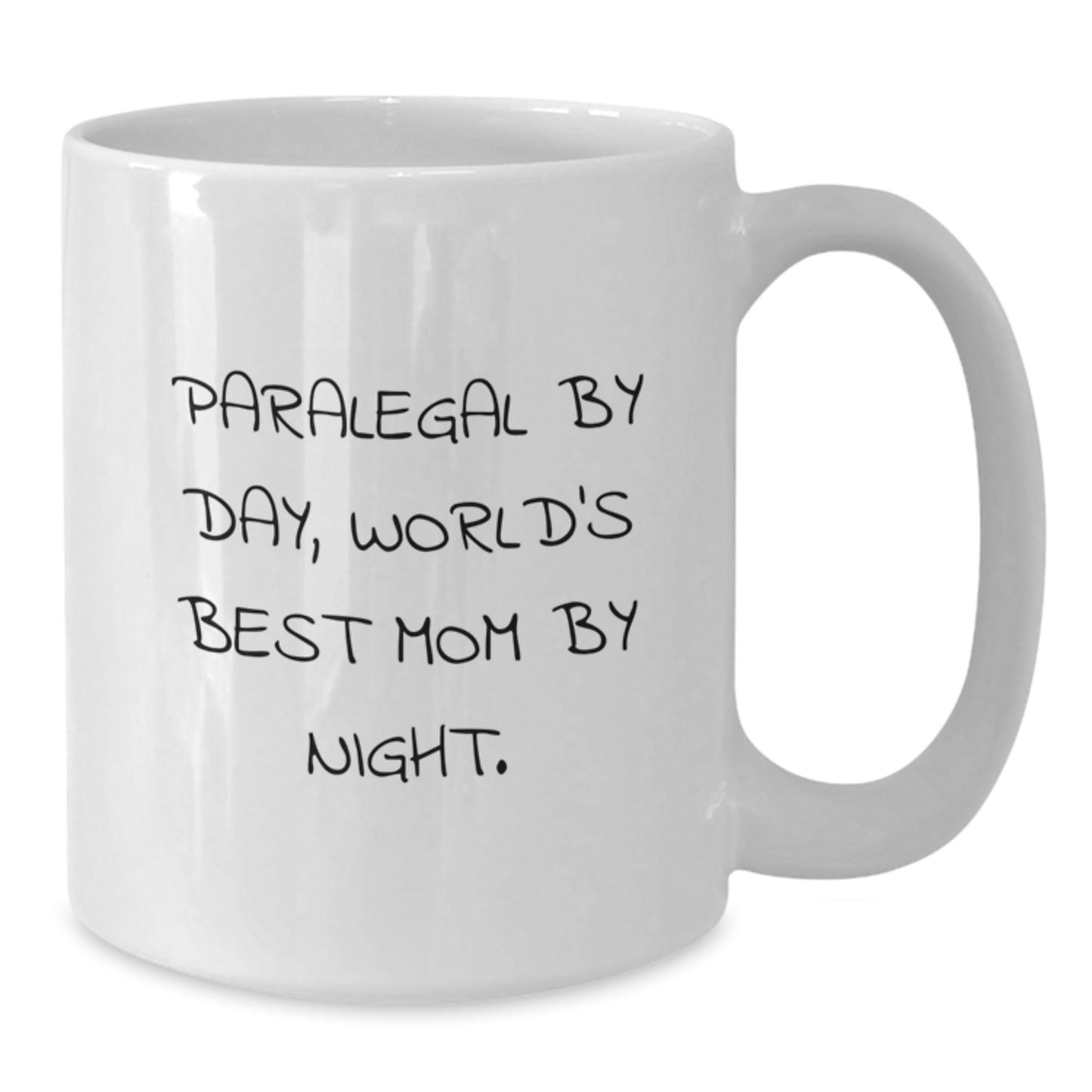 Funny Paralegal Gifts for Her - Paralegal By Day, World's Best Mom By Night. - White Coffee Mug, Graduation Unique Gifts from Family - The Buy Boom