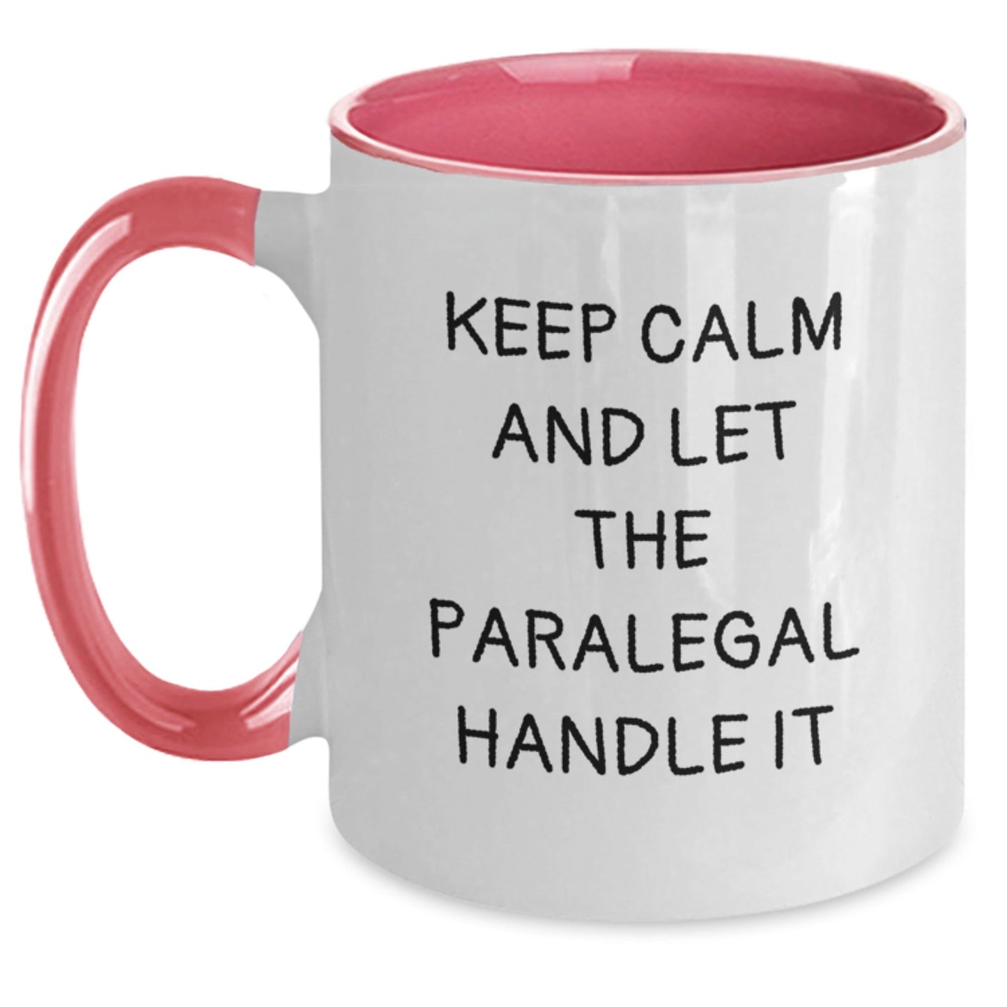 Funny Paralegal Gifts from Friends, Two Tone Coffee Mugs for Birthday, 'Keep Calm And Let The Paralegal Handle It' - The Buy Boom