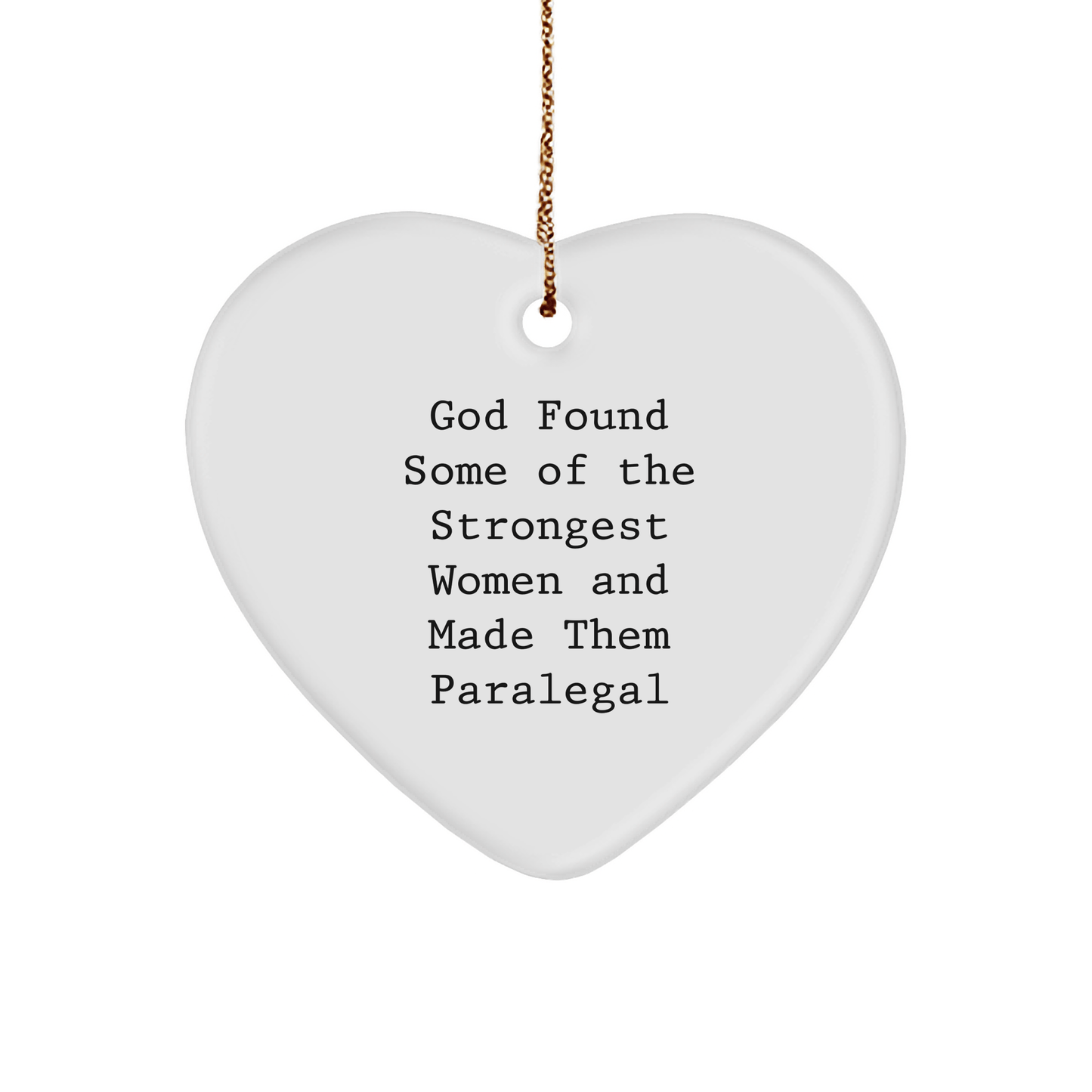 Funny Paralegal Gifts from God - Heart Ornament for Christmas, Inspirational Quote for Women, Unique Gifts for Coworkers, Friends, Family - The Buy Boom
