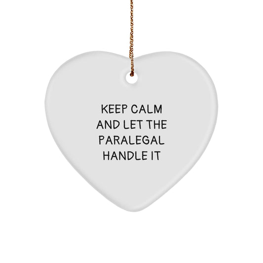 Funny Paralegal Gifts from Men, Heart Ornament for Women, Christmas Unique Keepsake - The Buy Boom