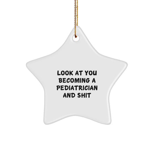 Funny Pediatrician Gifts from Friends - Star Ornament for Christmas Unique - The Buy Boom