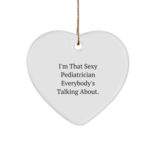 Funny Pediatrician Gifts, Heart Ornament for Christmas Cheer, Gifts from Men or Women to Pediatrician - The Buy Boom