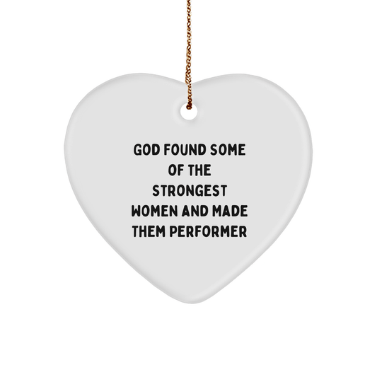 Funny Performer Gifts from Friends to Family - Inspirational Heart Ornament for Christmas - The Buy Boom