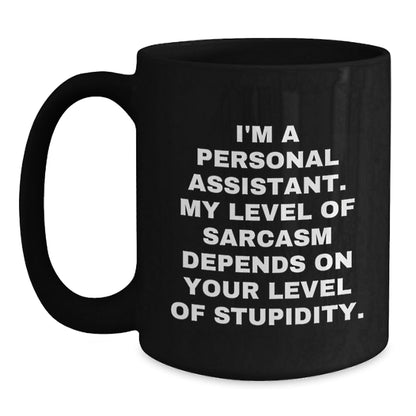 Funny Personal Assistant Gifts for Men, Christmas Unique Mugs from Friends, Best Black Coffee Mug for Personal Assistant - The Buy Boom