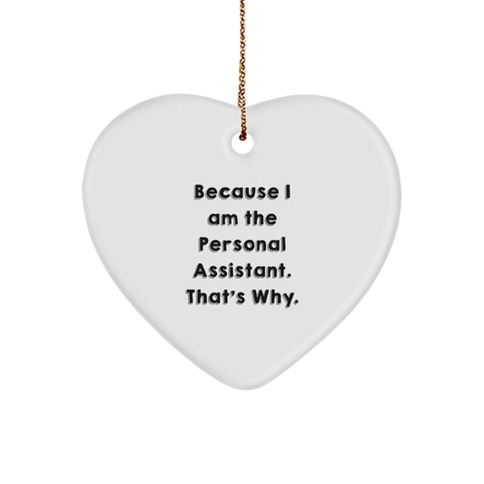 Funny Personal Assistant Gifts from Friends Heart Ornament, Inspirational Quote for Personal Assistants, Christmas Unique Gifts for Family - The Buy Boom