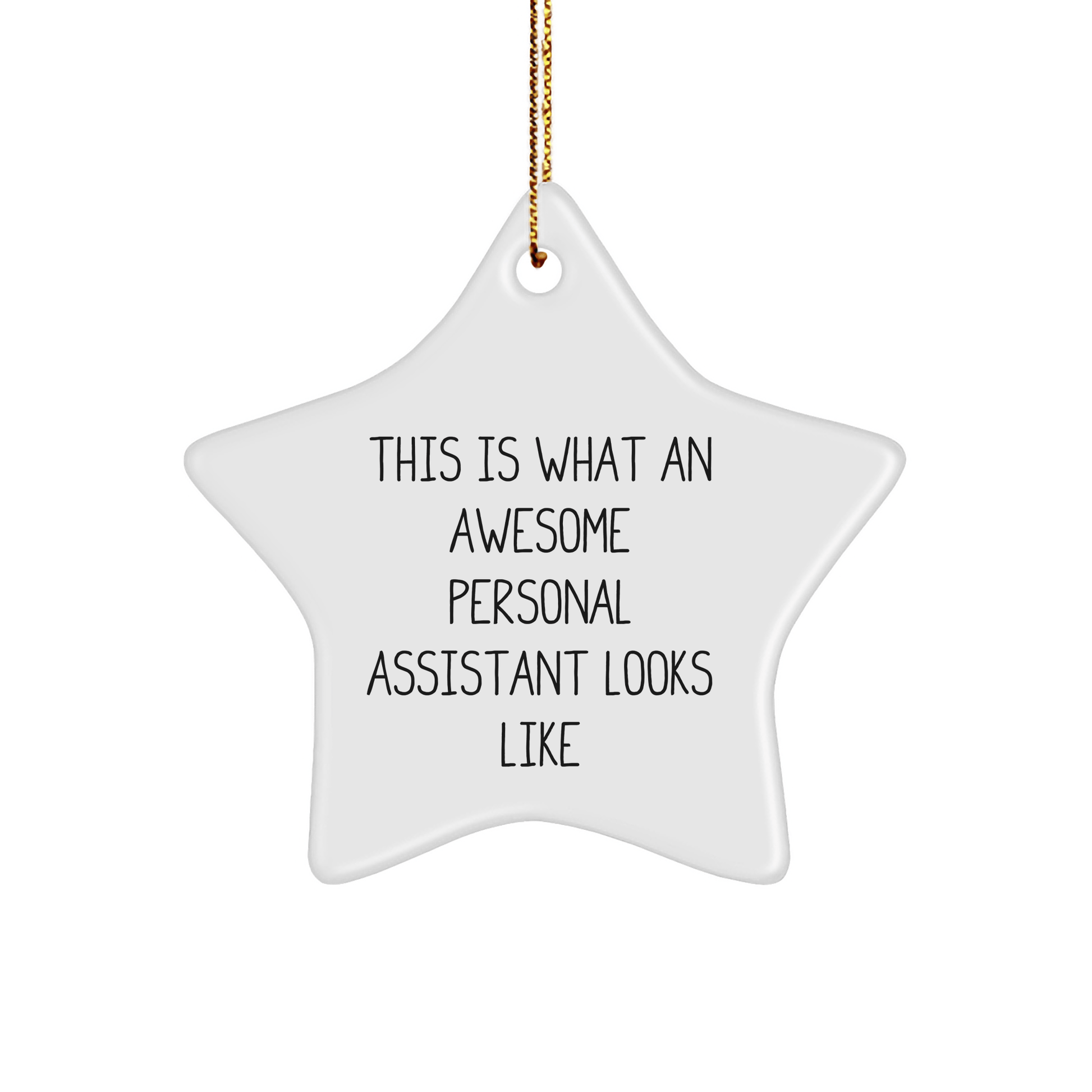 Funny Personal Assistant Gifts from Friends, Perfect Star Ornament for Christmas, 'This Is What An Awesome Personal Assistant Looks Like' Quote, Gifts for Personal Assistants - The Buy Boom