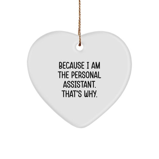 Funny Personal Assistant Heart Ornament Gifts from Family Members for Christmas Unique Presents - The Buy Boom