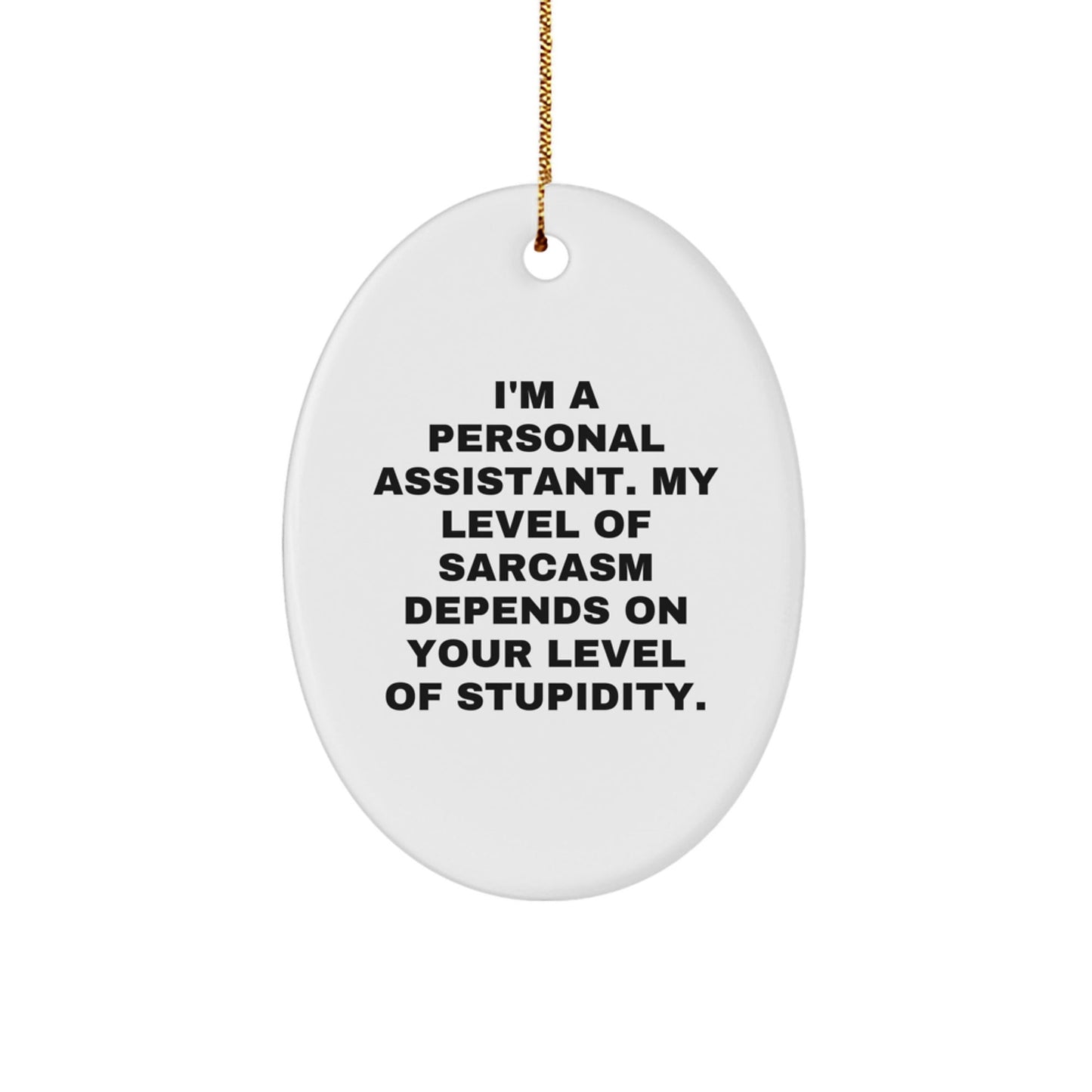 Funny Personal Assistant Oval Ornament Gifts from Friends for Men and Women Christmas Unique Decorations - The Buy Boom