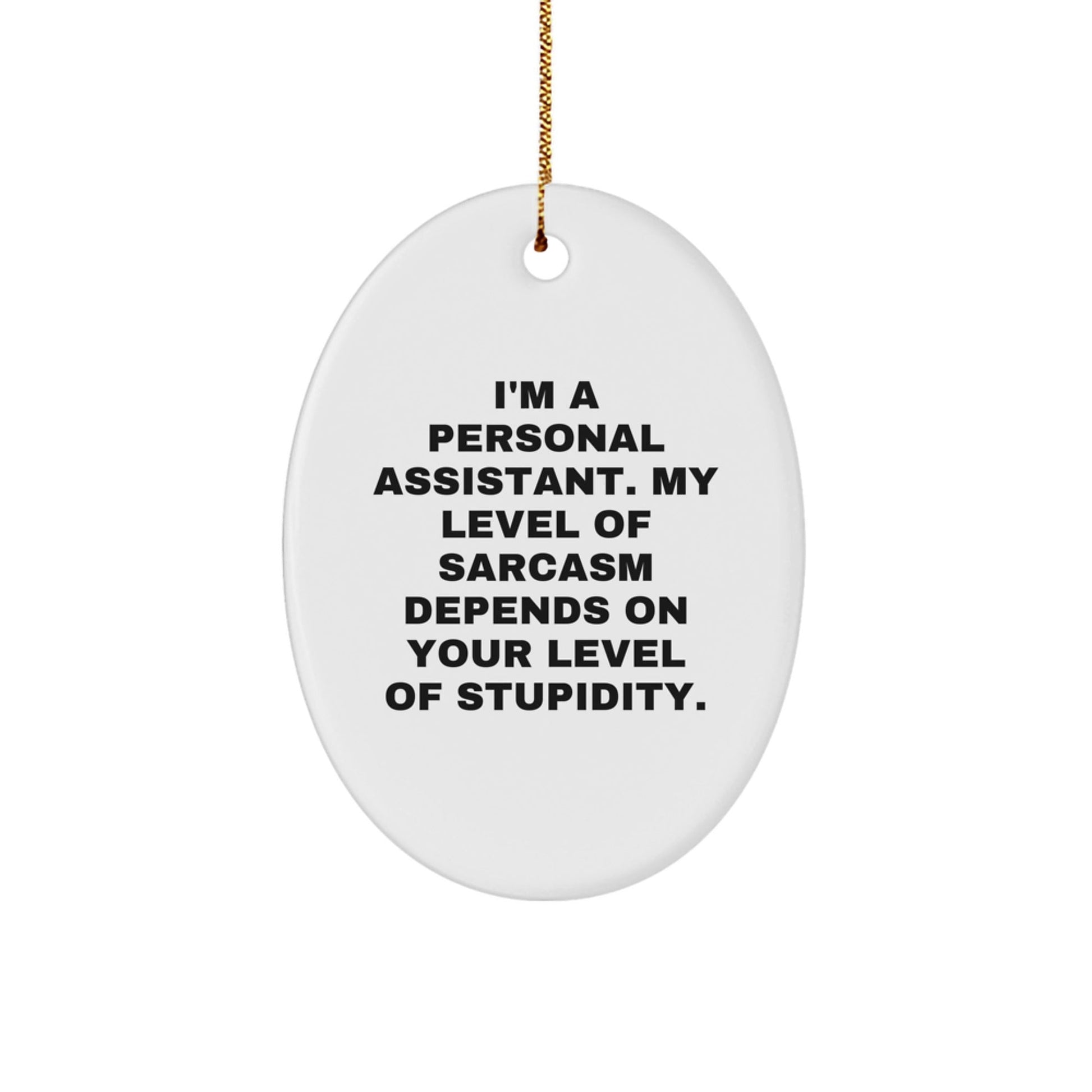 Funny Personal Assistant Oval Ornament Gifts from Friends for Men and Women Christmas Unique Decorations - The Buy Boom