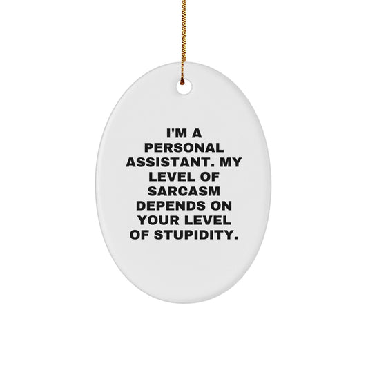 Funny Personal Assistant Oval Ornament Gifts from Friends for Men and Women Christmas Unique Decorations - The Buy Boom