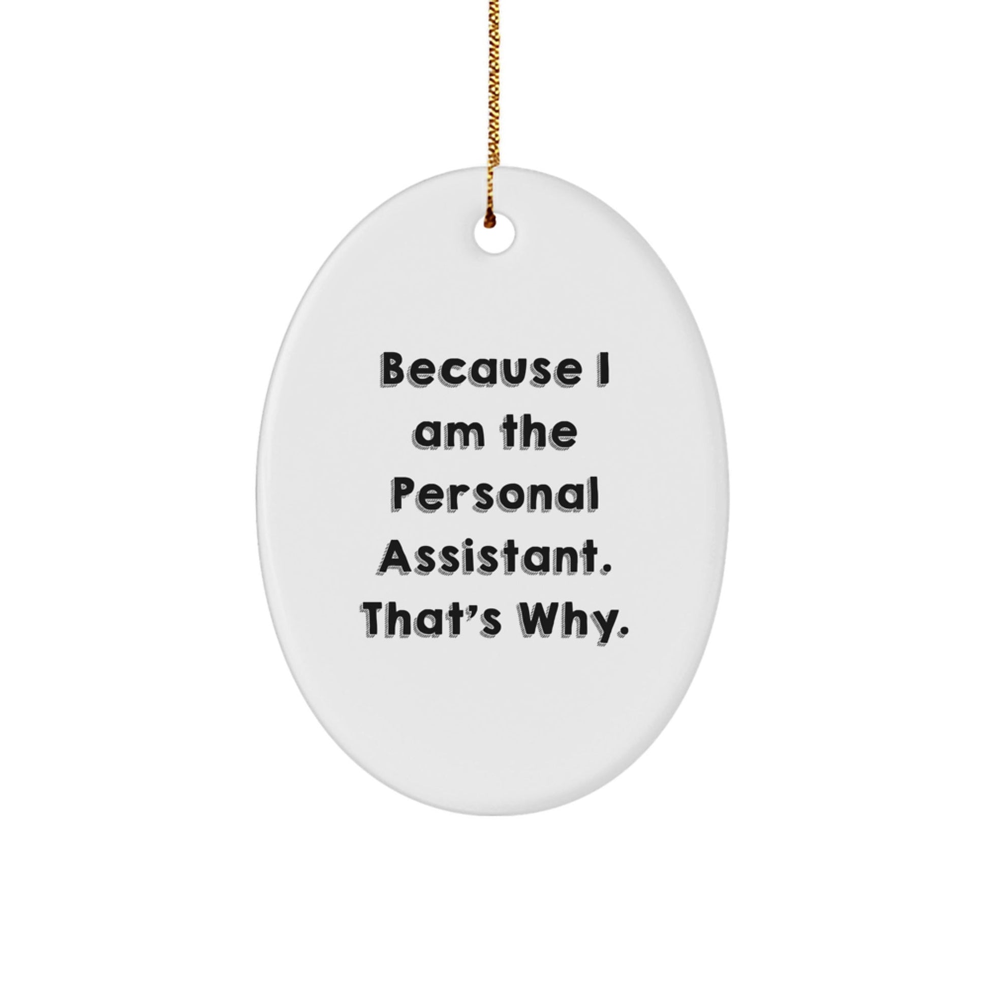Funny Personal Assistant Oval Ornament Gifts from Friends for Men Women Family Office Christmas Unique Decorations - The Buy Boom