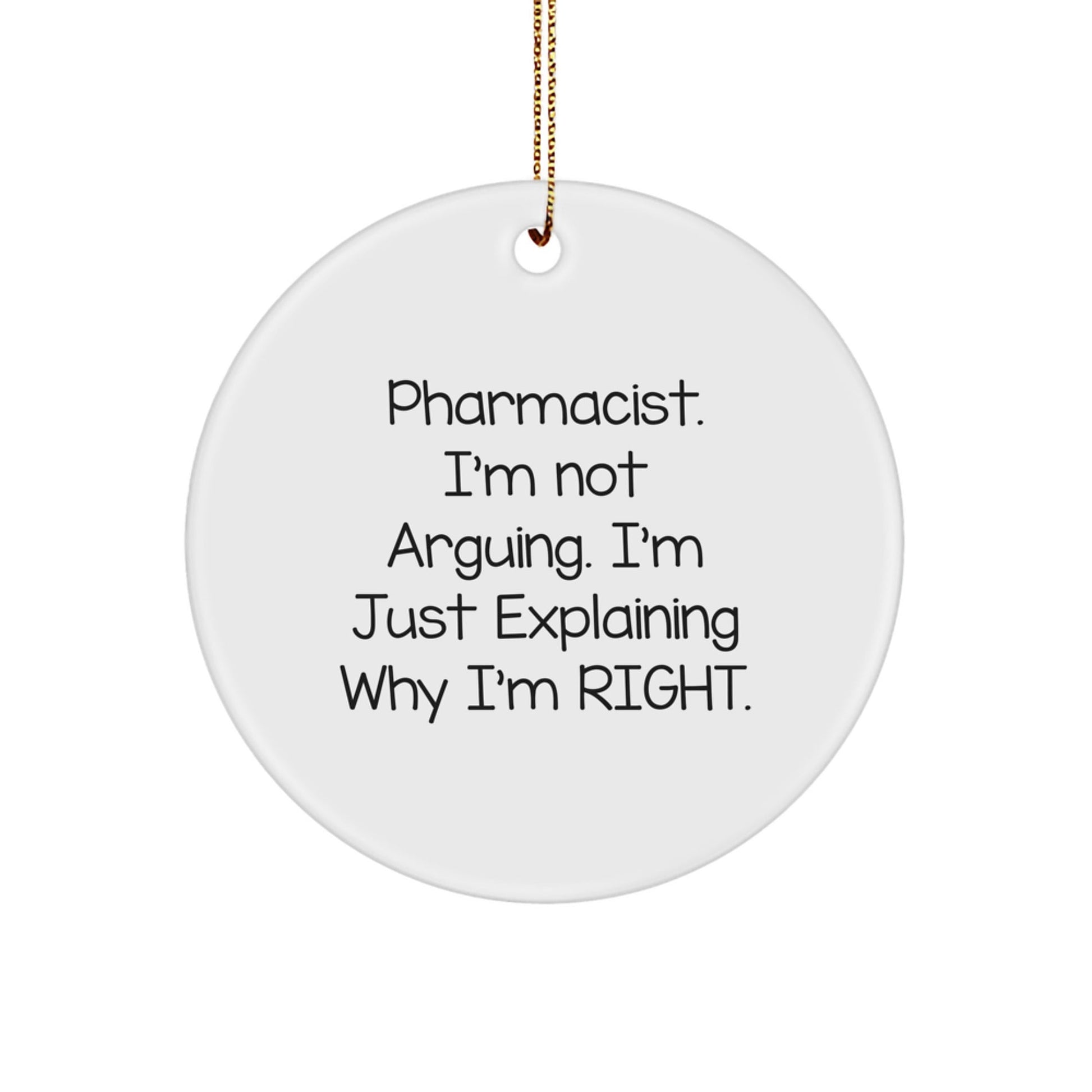 Funny Pharmacist Circle Ornament Gifts from Friends and Family - The Buy Boom