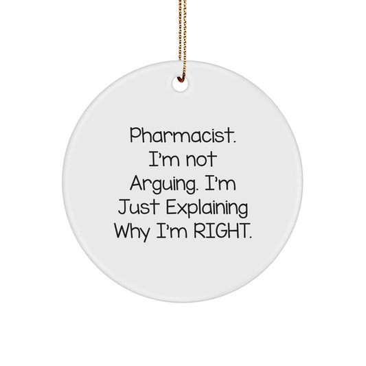 Funny Pharmacist Circle Ornament Gifts from Friends and Family - The Buy Boom