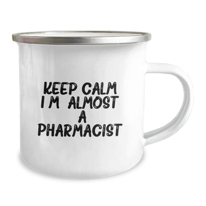 Funny Pharmacist Gifts for Men Christmas Unique Mugs - Keep Calm, I'm (almost) A Pharmacist Camping Mug - The Buy Boom