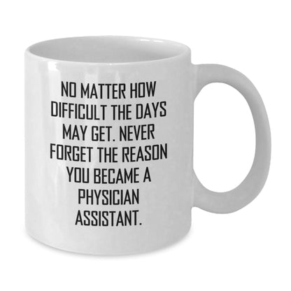Funny Physician Assistant Christmas Unique Gifts from Family - White Coffee Mug - Never Forget The Reason You Became a PA - The Buy Boom
