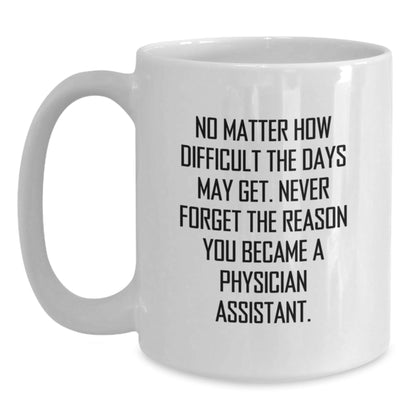 Funny Physician Assistant Christmas Unique Gifts from Family - White Coffee Mug - Never Forget The Reason You Became a PA - The Buy Boom